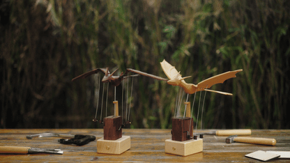 Handcrafted Wooden Dragon Automaton