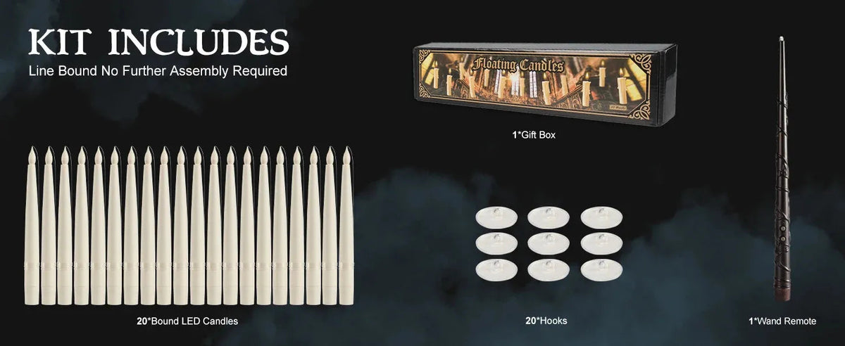 LED Floating Candles with Magic Wand Control