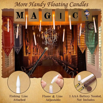 LED Floating Candles with Magic Wand Control