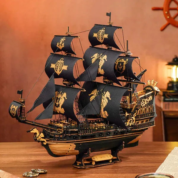 The Seahorse Barque 3D Wooden Puzzle,603  Number of pieces