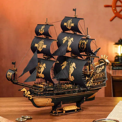 The Seahorse Barque 3D Wooden Puzzle,603  Number of pieces