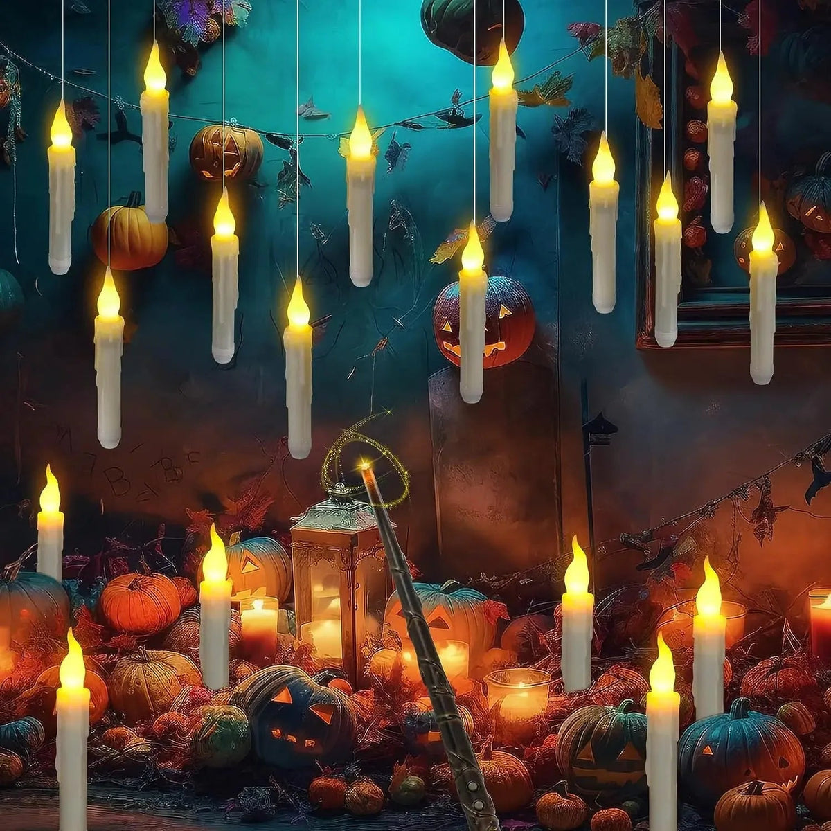 LED Floating Candles with Magic Wand Control