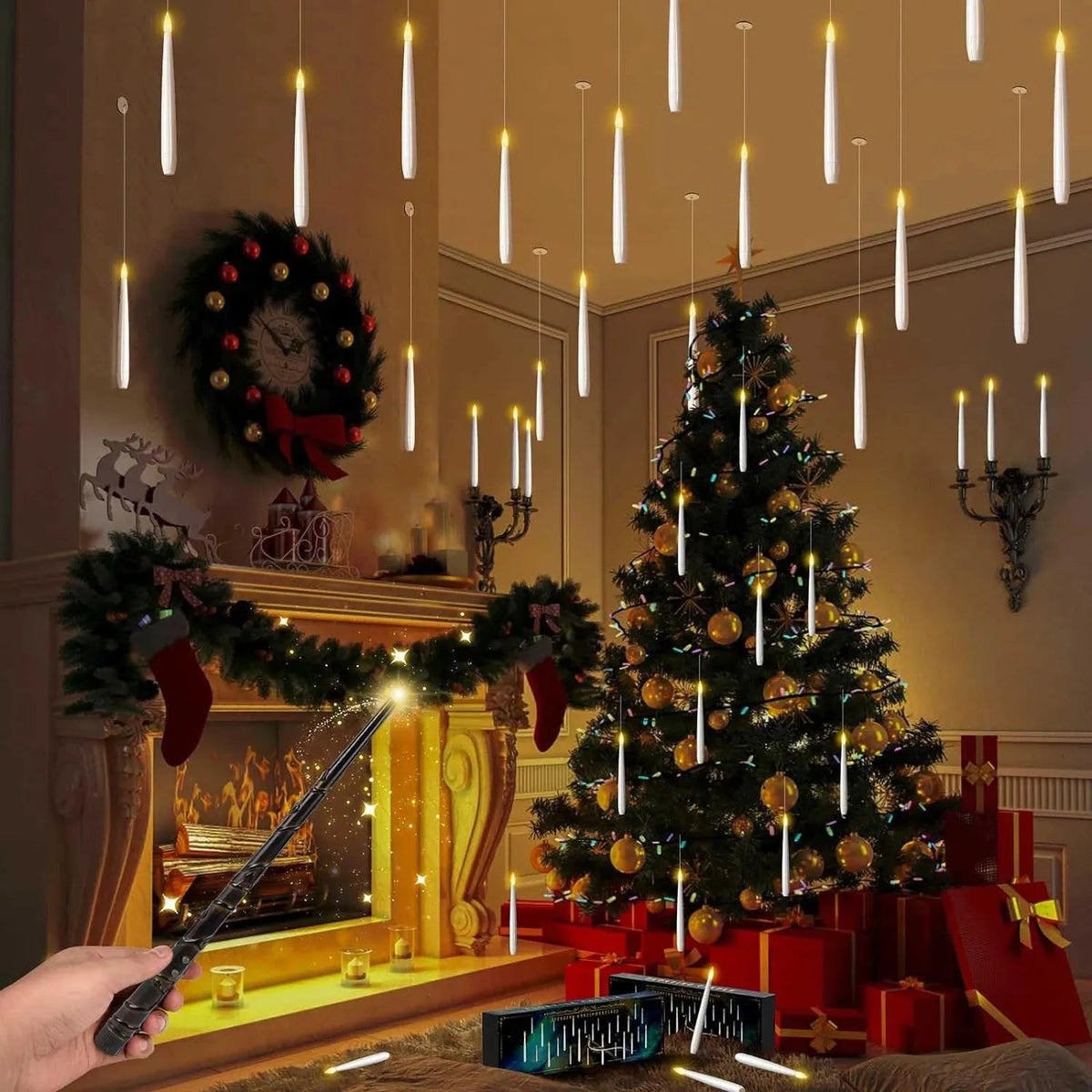 LED Floating Candles with Magic Wand Control