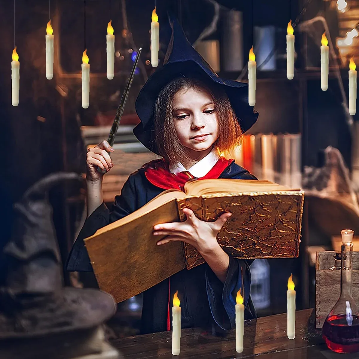 LED Floating Candles with Magic Wand Control