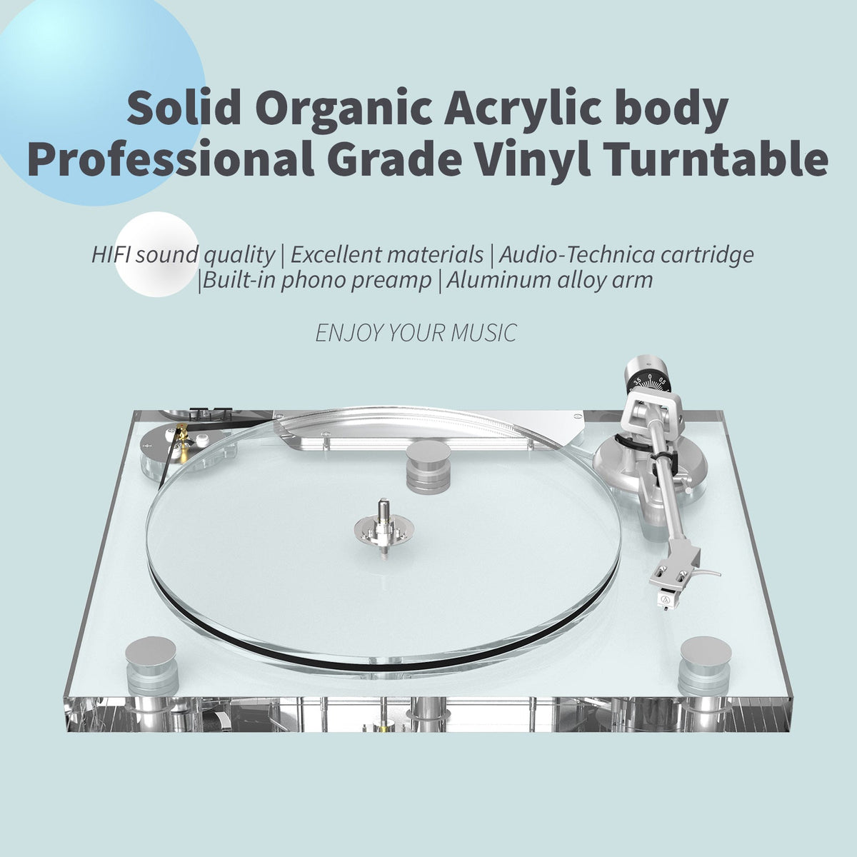 Genesis-V2 Transparent Turntable – Available in Europe