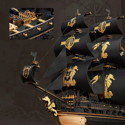 The Seahorse Barque 3D Wooden Puzzle,603  Number of pieces