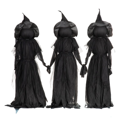 Set of 3 Illuminated Halloween Witches